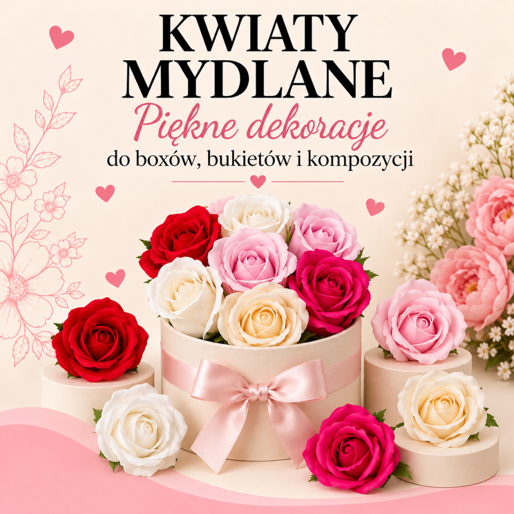 Kwiaty mydlane do flowerboxów i kompozycji prezentowych