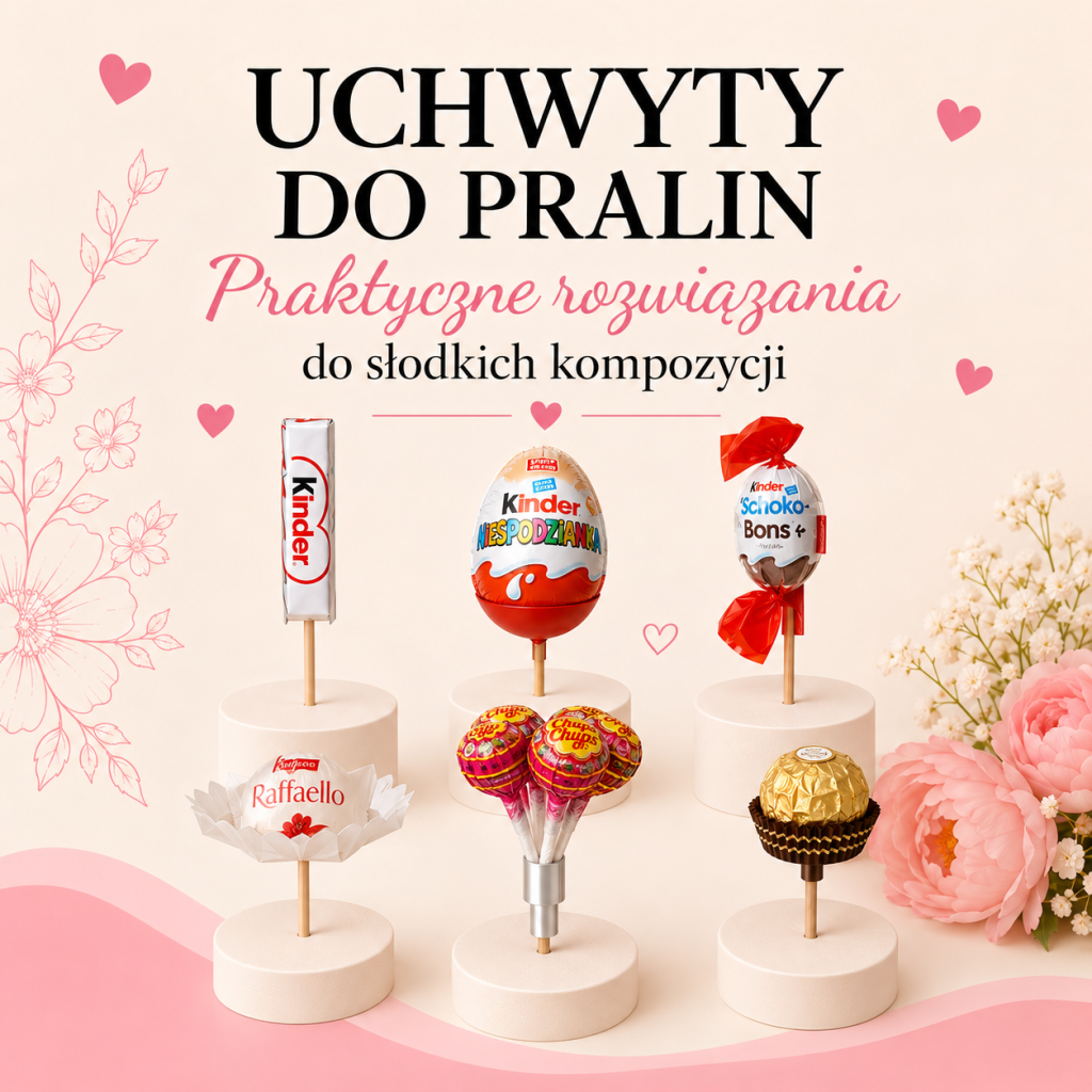Uchwyty do pralin – akcesoria do kompozycji prezentowych